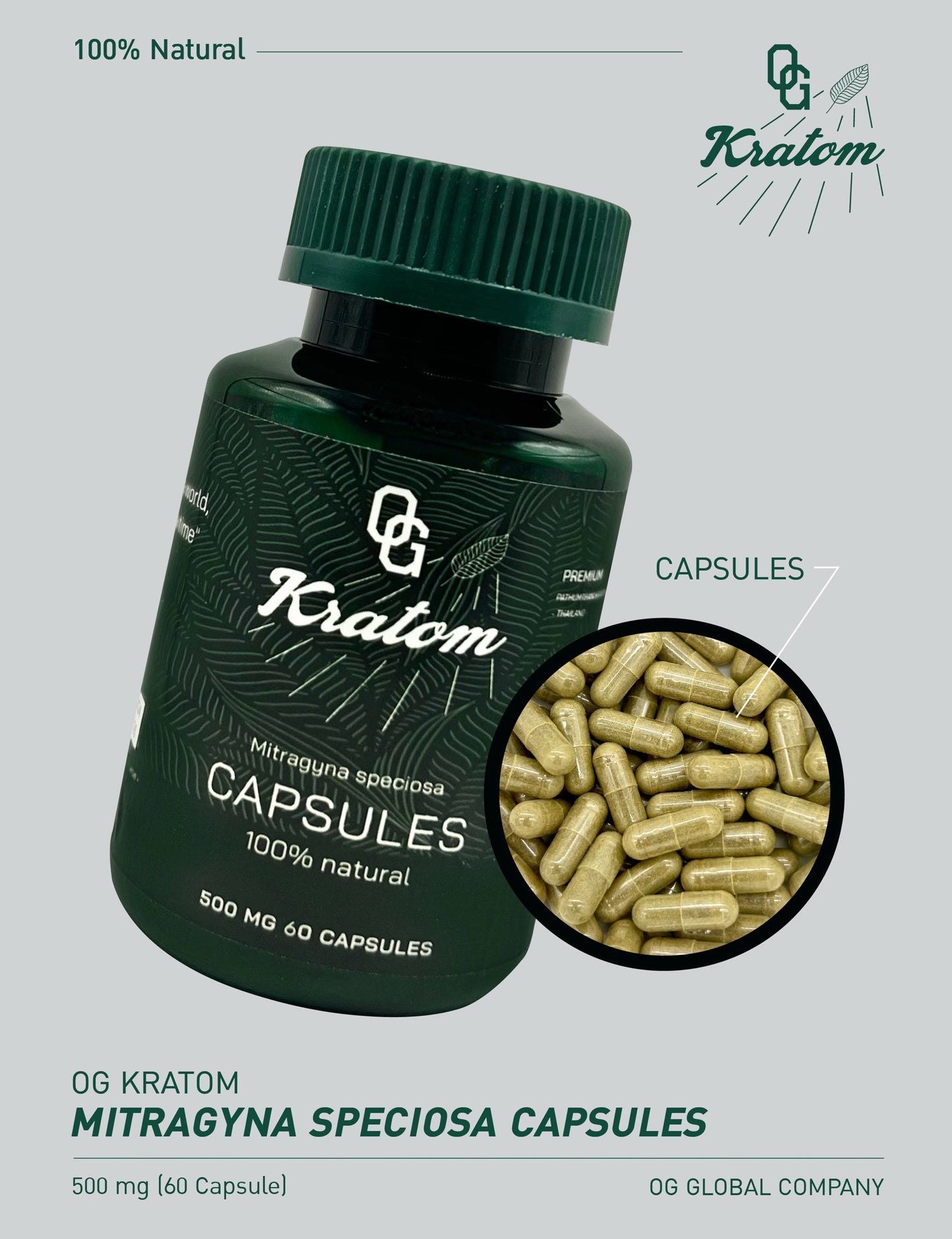 Mitragyna Speciosa Capsules (60 Capsules)